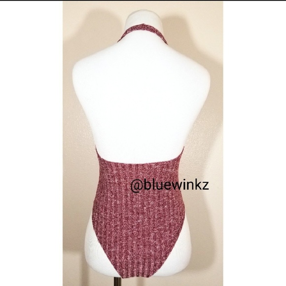 Red Knit Bodysuit - Picture 6 of 7